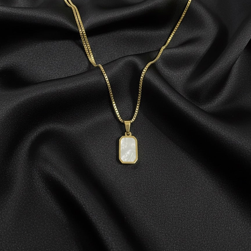 Square Pendant Necklace 2-in-1