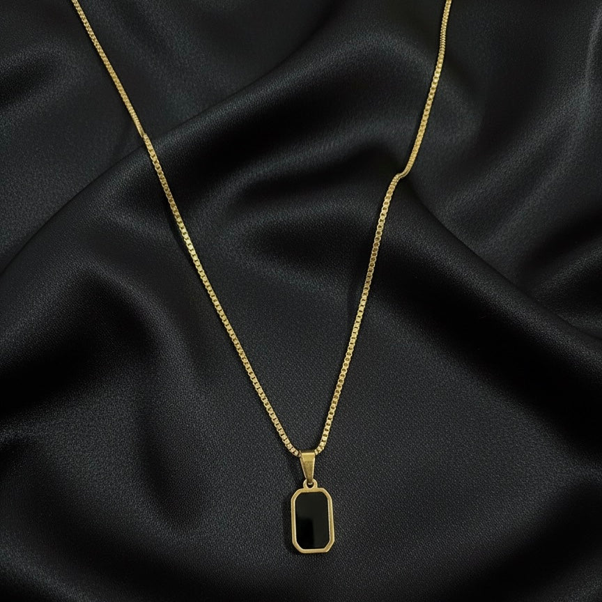 Square Pendant Necklace 2-in-1