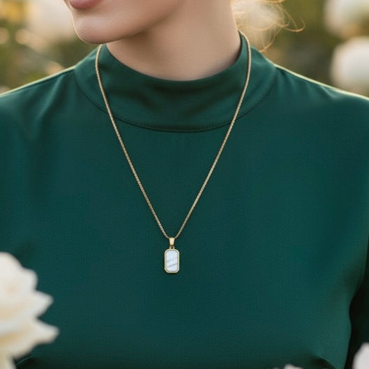 Square Pendant Necklace 2-in-1