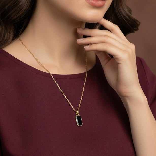Square Pendant Necklace 2-in-1