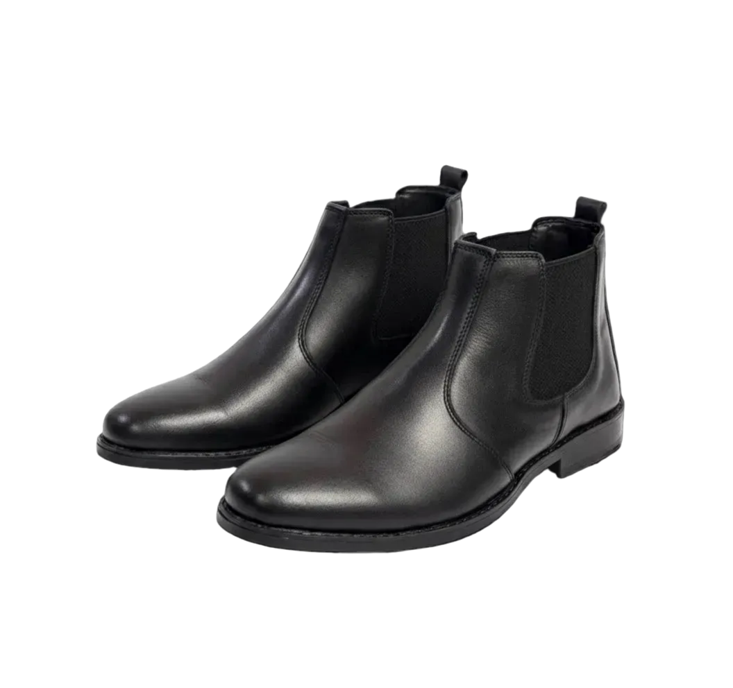 Matt Black Chelsea Boots – Premium Cow Leather