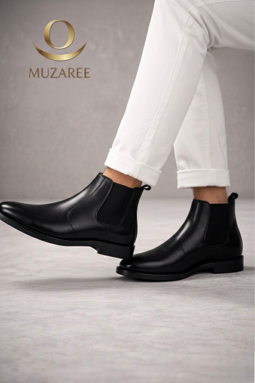 Matt Black Chelsea Boots – Premium Cow Leather