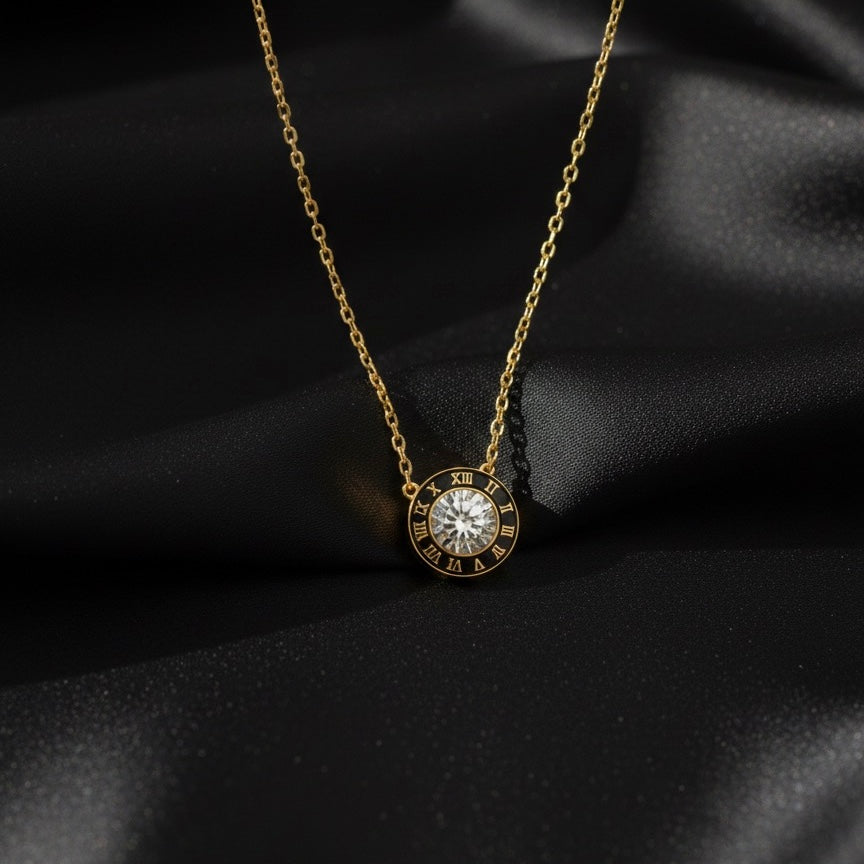 Round Stone Pendant Necklace