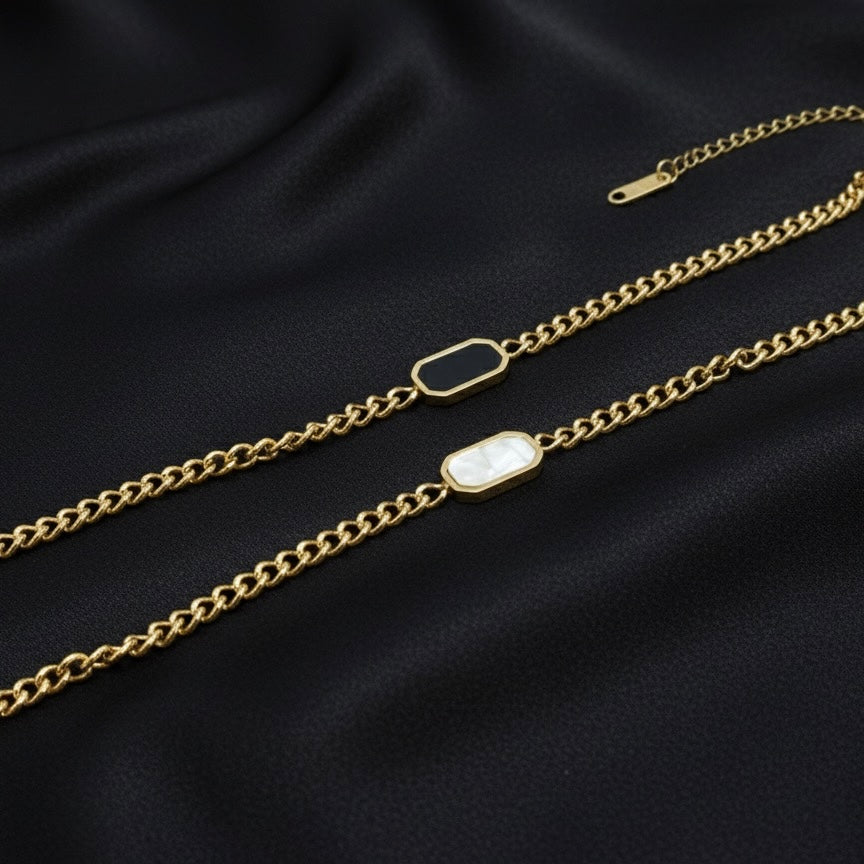 Rectangle Bracelet – White & Black