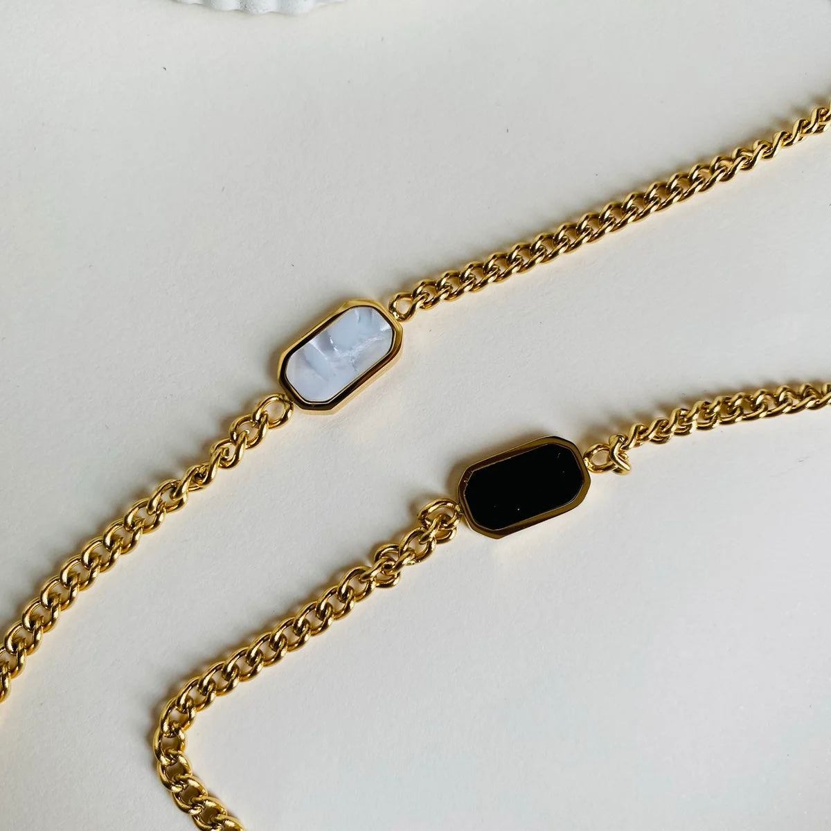 Rectangle Bracelet – White & Black