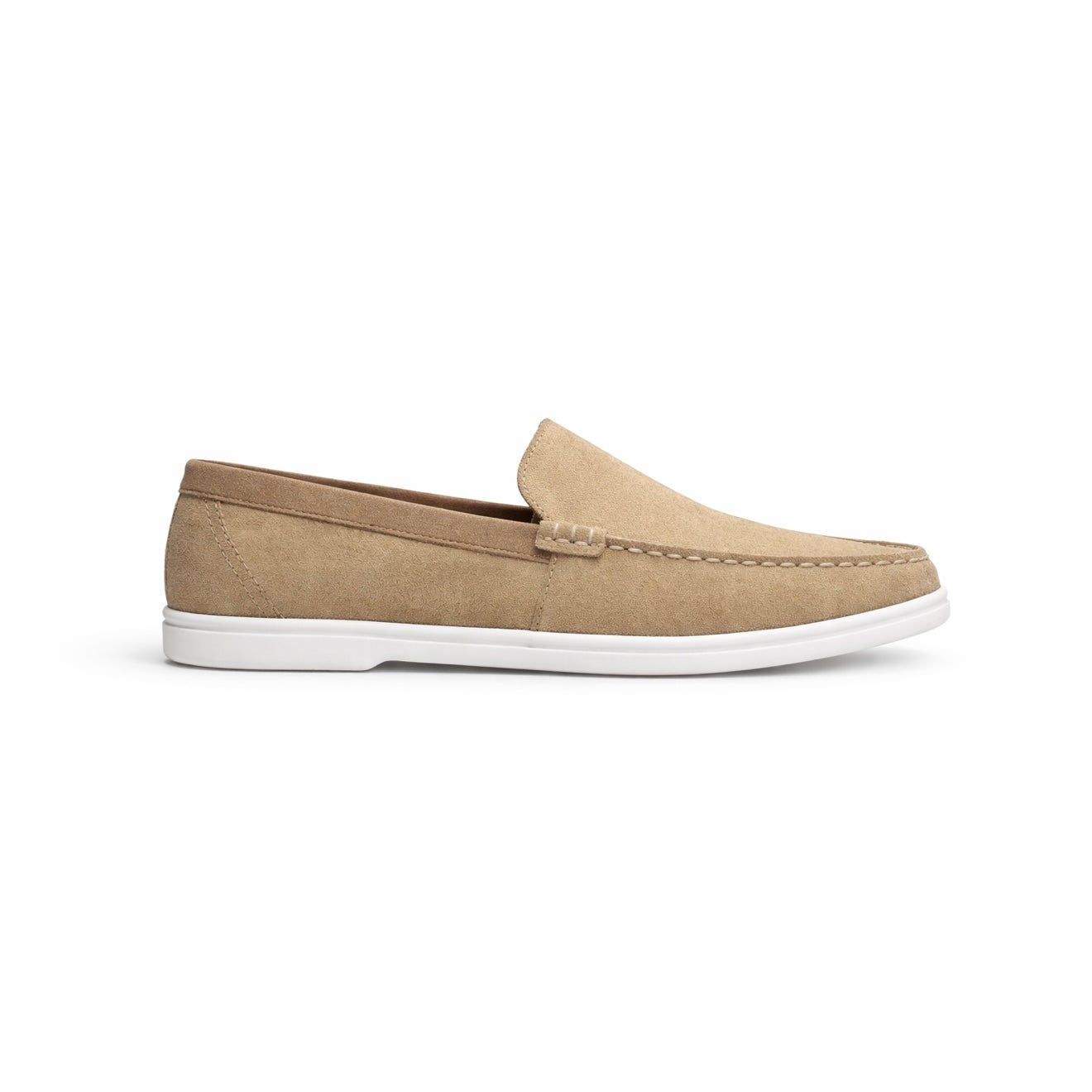 Medicated Sole - Beige Suede Leather Loafers