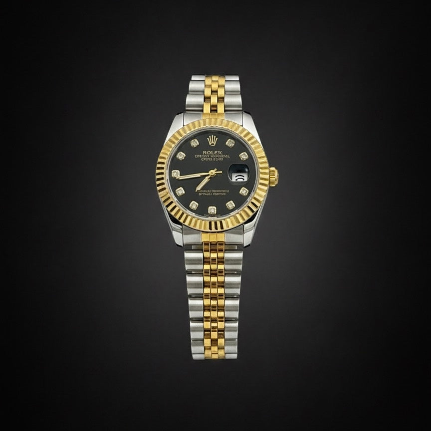 Rolex Two-Tone – Black Dial Women