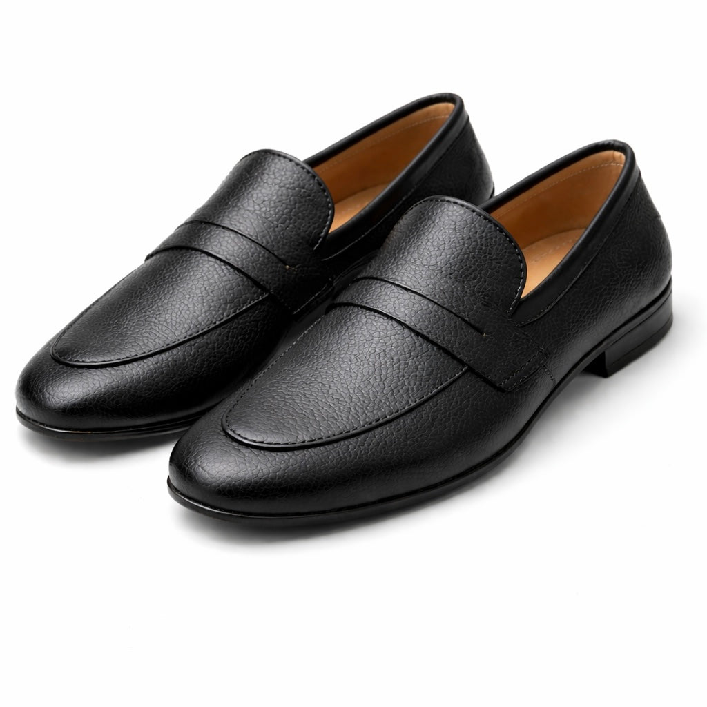 Royal Grain Leather Loafers - Men Shoes