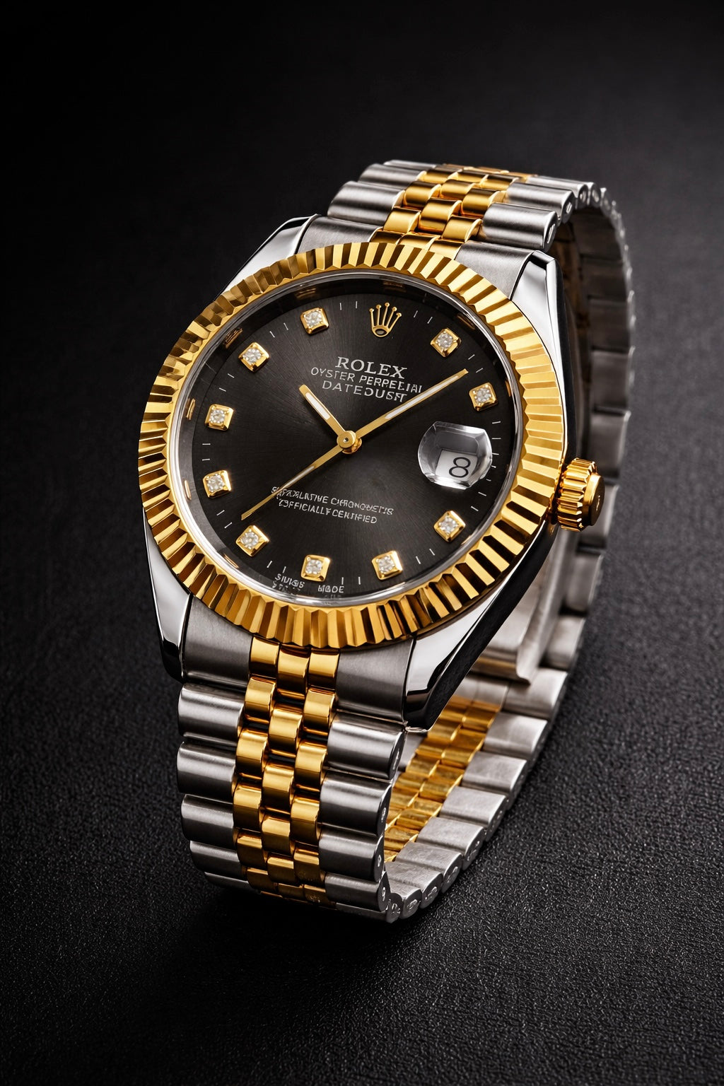 Rolex – Two Tone - Black Diamond Dial