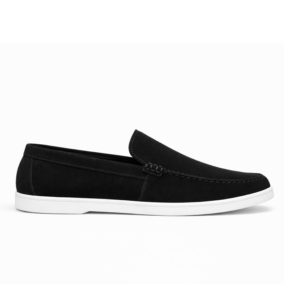 Black Suede Leather Loafers - Men