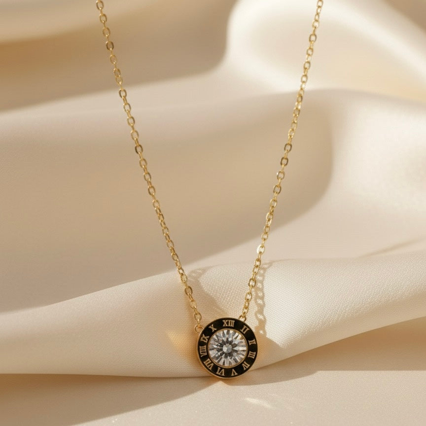 Round Stone Pendant Necklace