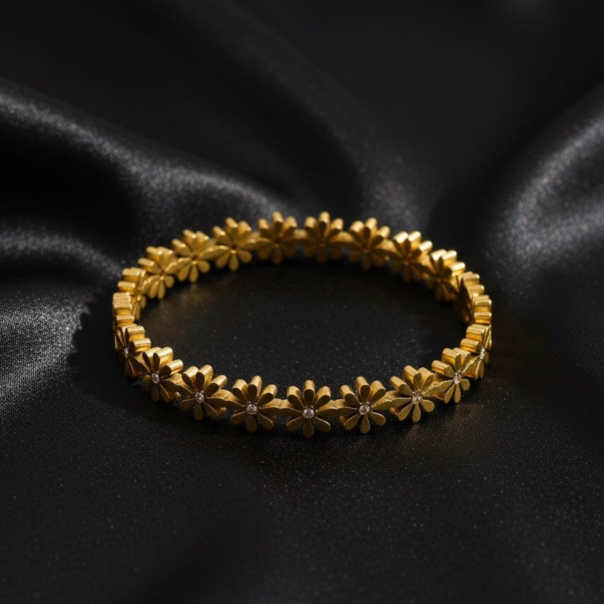 Stainless Steel Flower Bracelet