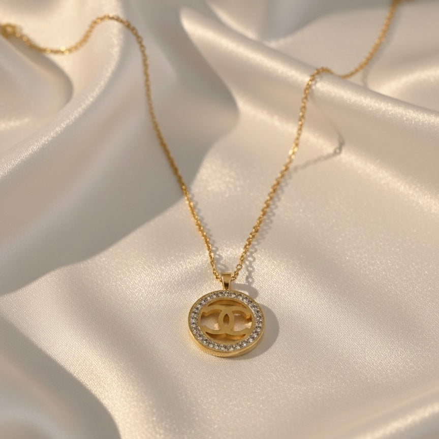 Stone Studded Coco Chanel Necklace