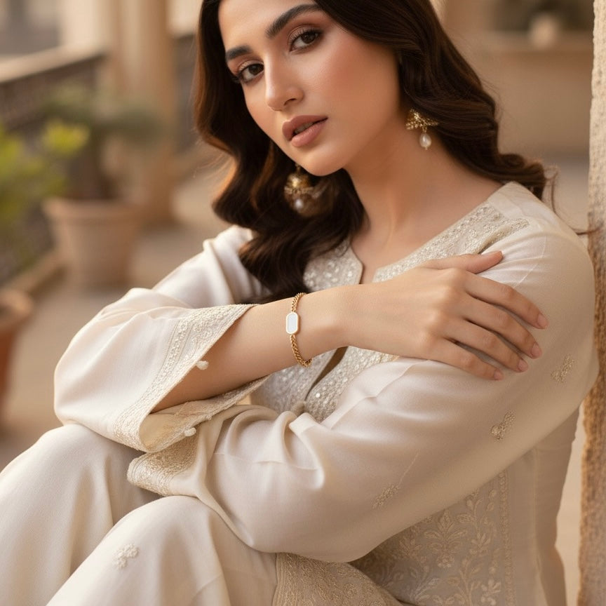 Rectangle Bracelet – White & Black