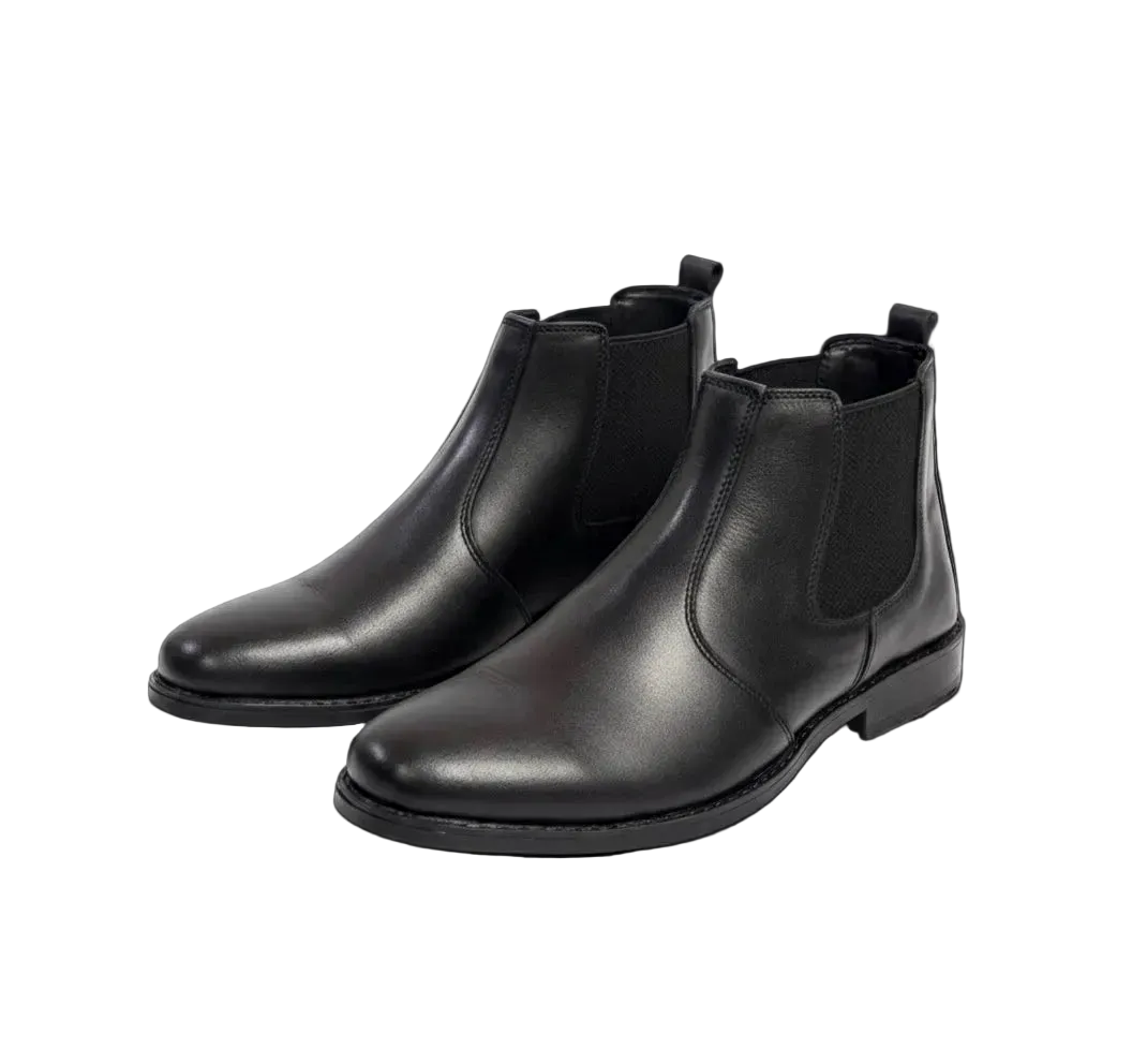 Matt Black Chelsea Boots – Premium Cow Leather