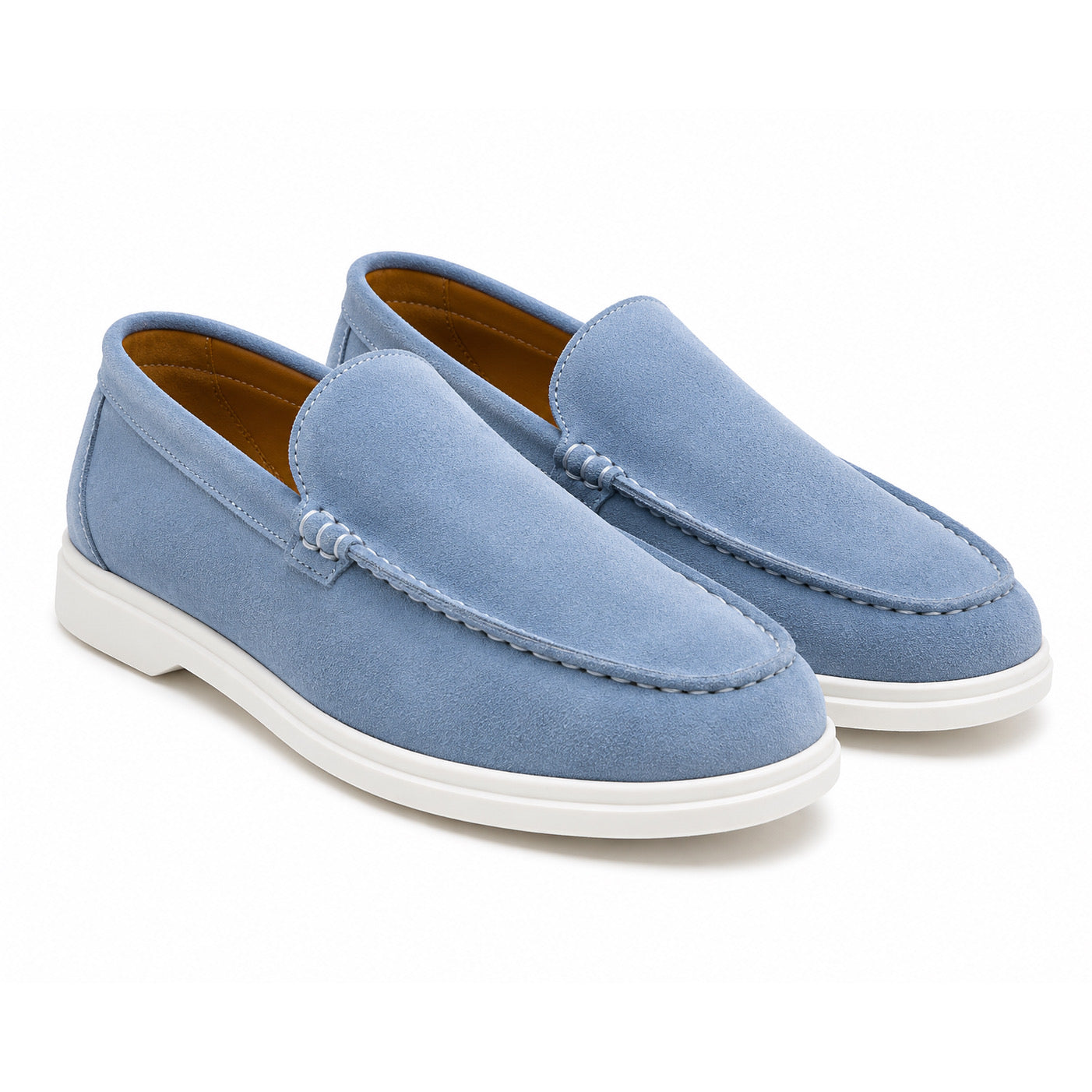 Blue Haze Suede Leather Loafers – Men