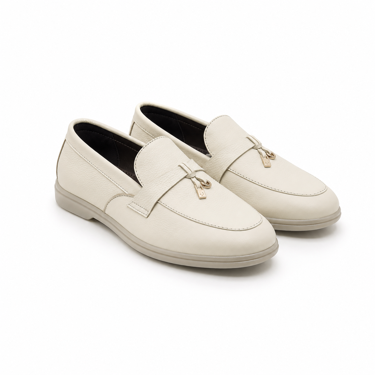 Muzaree - Elite Ivory Mild Leather Loafers