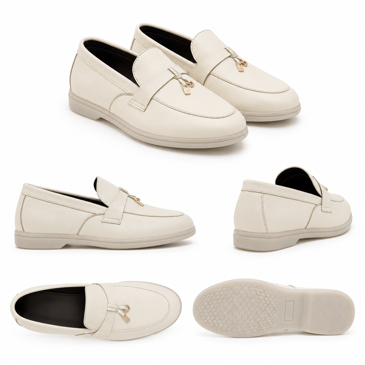 Muzaree - Elite Ivory Mild Leather Loafers