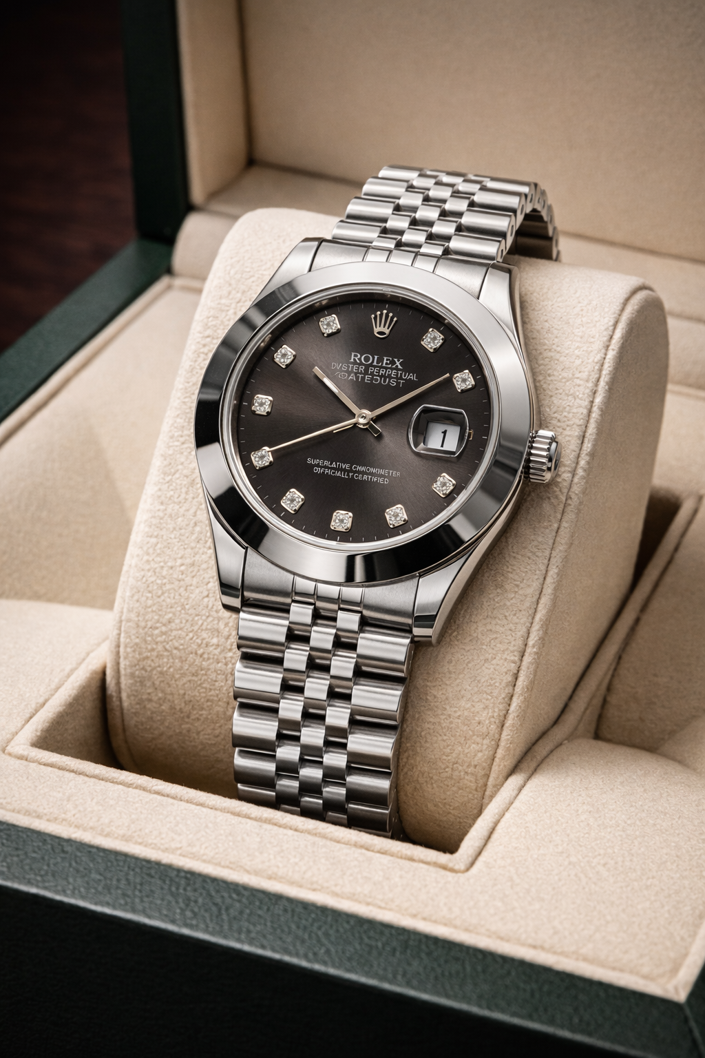 Rolex Silver - Black Dial