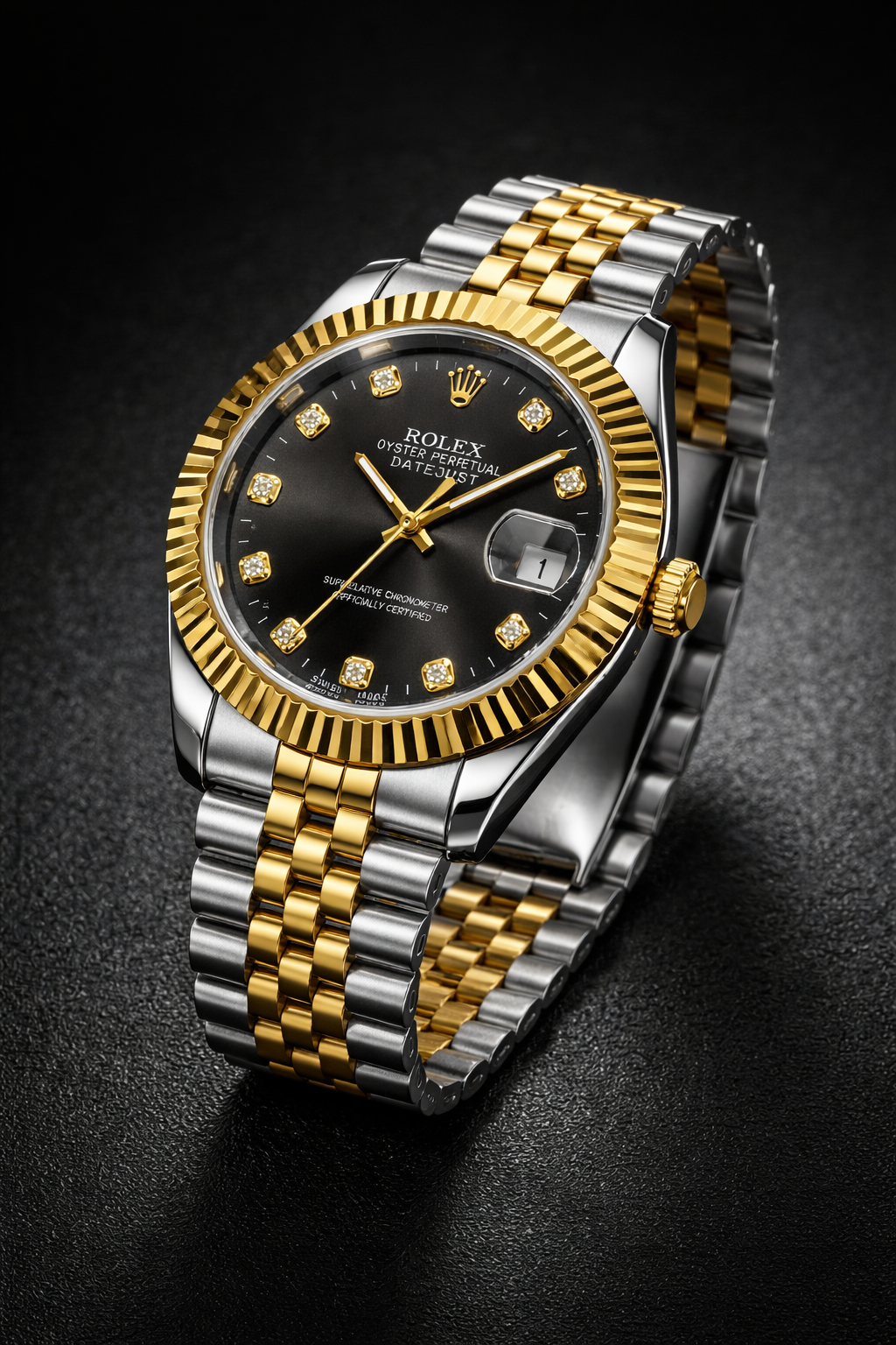 Rolex – Two Tone - Black Diamond Dial