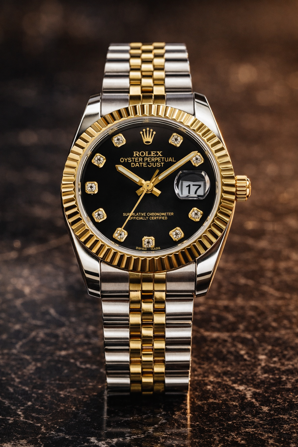 Rolex Two-Tone – Black Dial Women