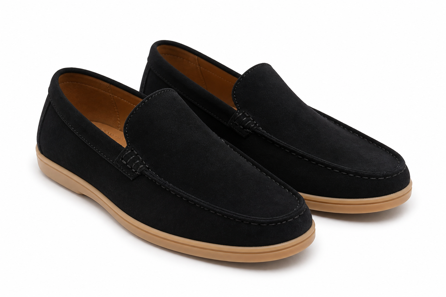 Black Leather Loafers– Honey Sole