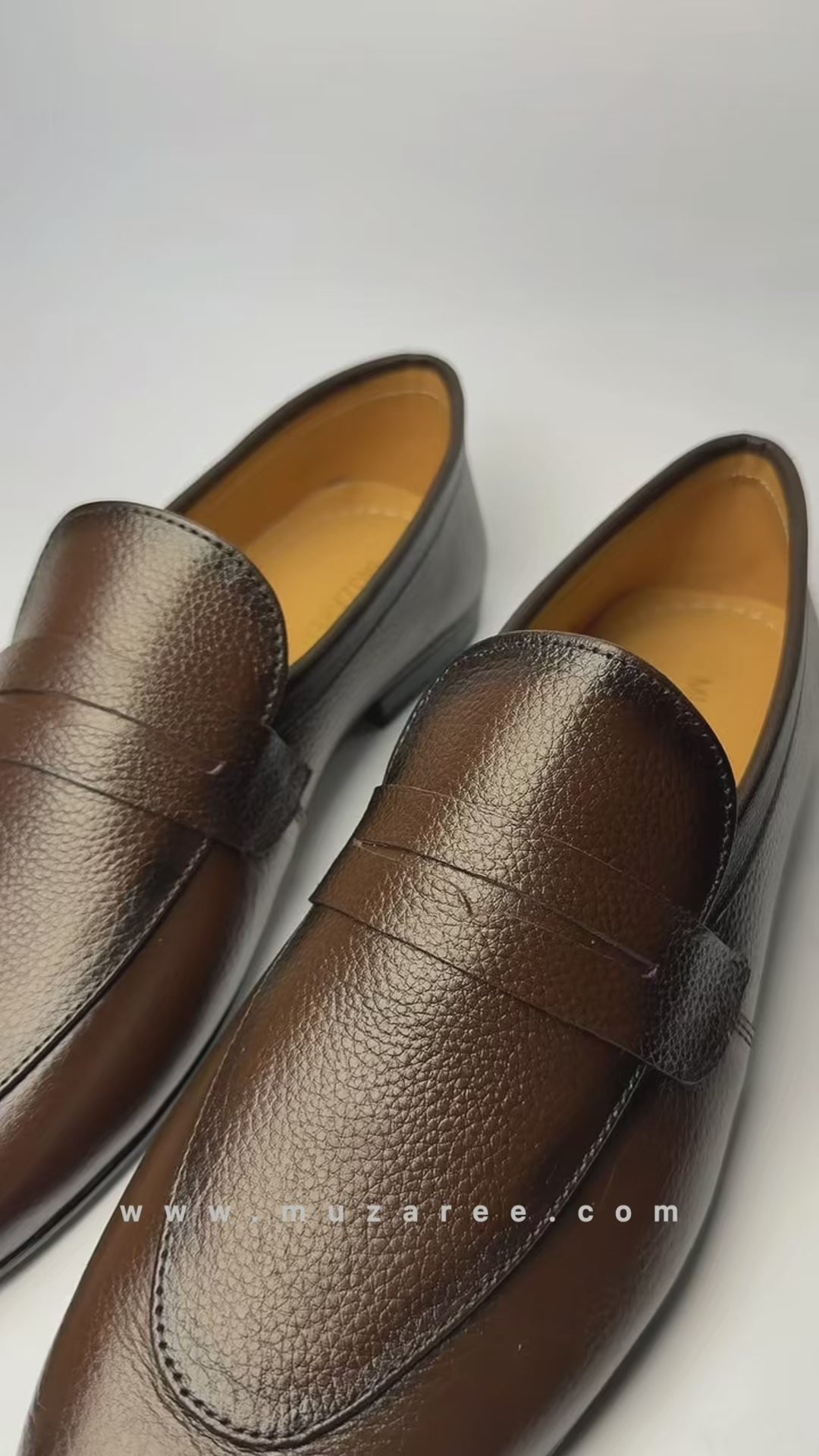 Royal Grain Leather Loafers - Mustard