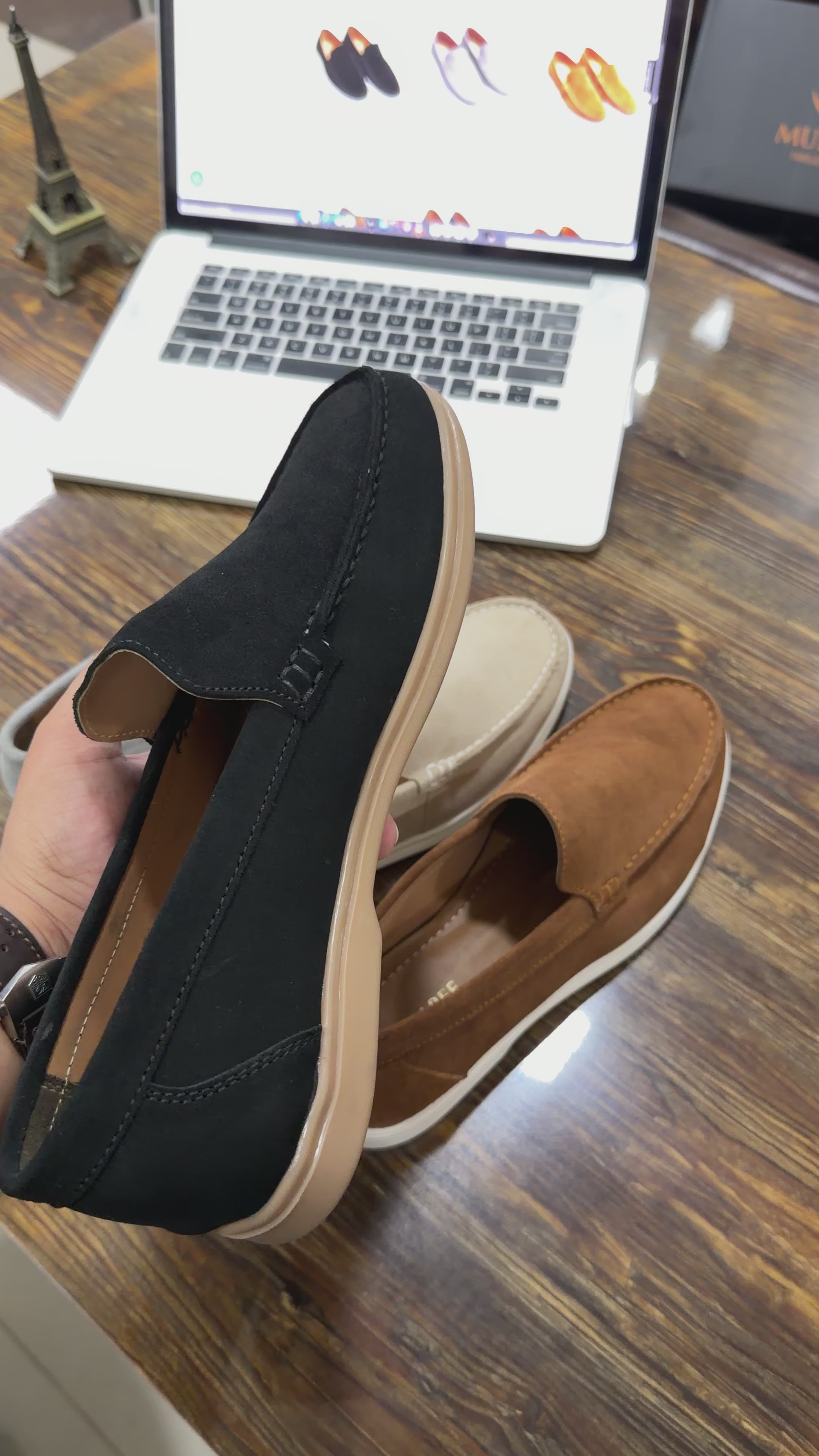 Black Leather Loafers– Honey Sole